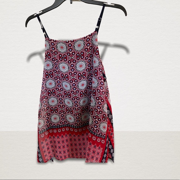 A Byer Red,Navy,White Handkerchief Tank - Picture 2 of 5